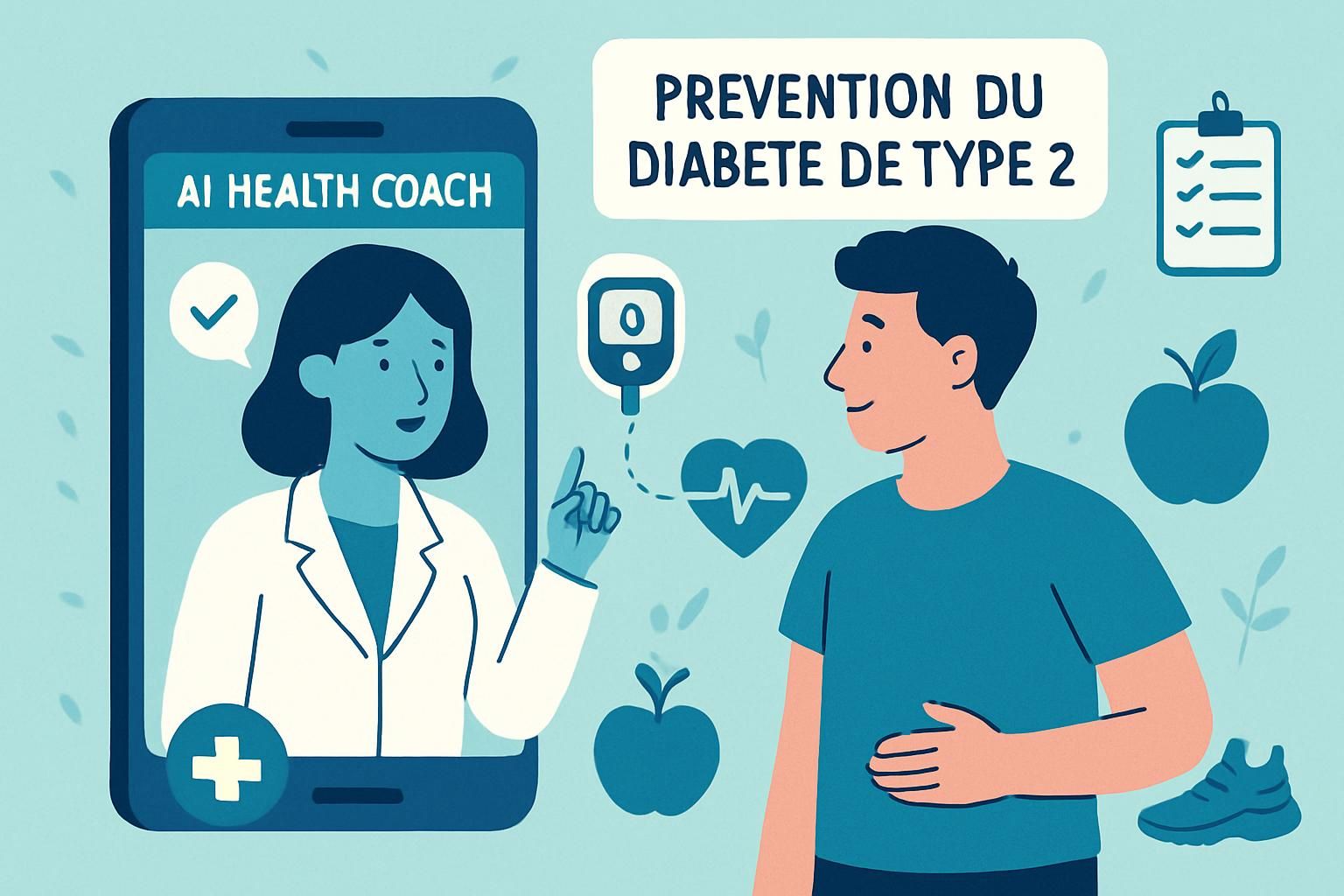 découvrez comment l'intelligence artificielle révolutionne la prévention du diabète de type 2 grâce à un coach santé personnalisé, à l'écoute de vos besoins pour un accompagnement optimal.